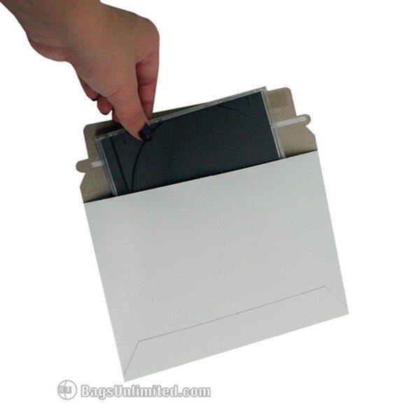White 18 point paperboard mailer. S